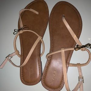 Gold bow tie sandals